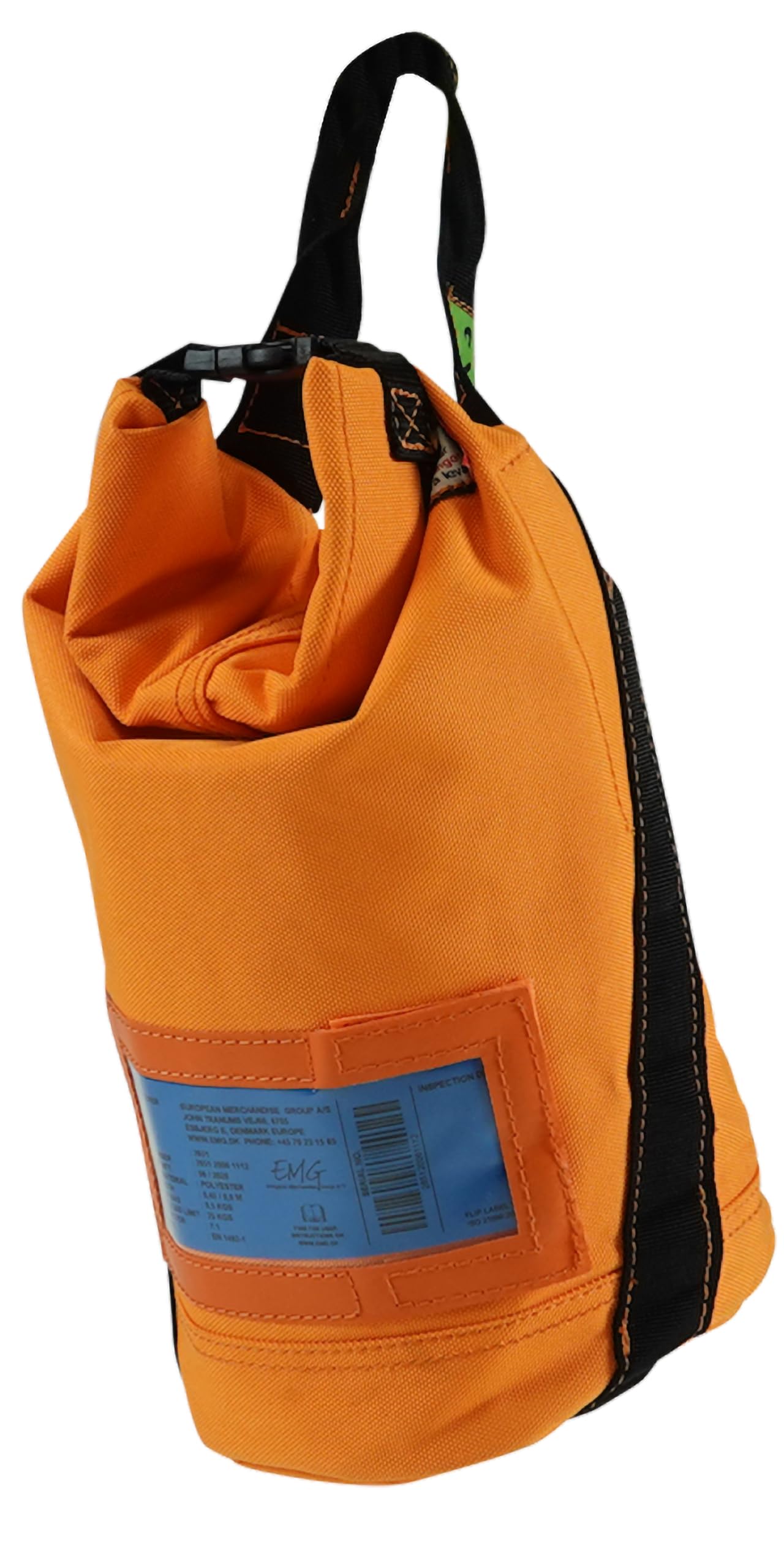 EMG 2651 Werkzeugtasche Klein 25 kg Tragfähigkeit - Werkzeugtasche Leer für Arbeiten in der Höhe - Werkzeugtasche 16cm Durchmesser Orange