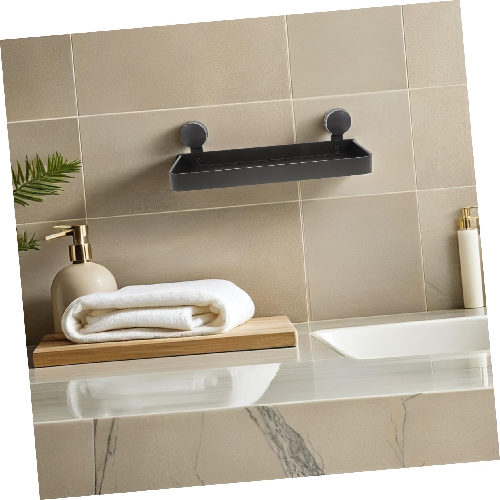 IMIKEYA Estante Taladro de Aluminio Ventosa de y Abs Baño