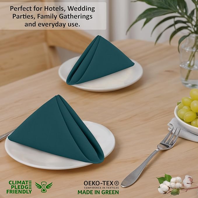 Servilletas de tela Ruvanti 12 piezas 18x18 pulgadas 100% algodón miniatura 8