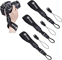 Vista 1 de Correas de muñeca para cámaras réflex digitales y compactas, paquete de 3, extra fuertes y duraderas, cómoda pulsera de neopreno, ajuste ajustable