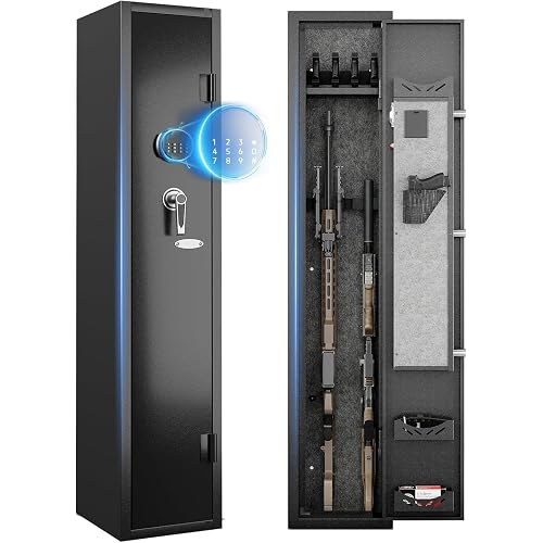 KAER 2-3 Gun Safe, gun safe for rifles and pistols, Digital Access Safe | Heavy-duty all-steel gun cabinet with digital password lock, secure storage in bedroom, garage and living room