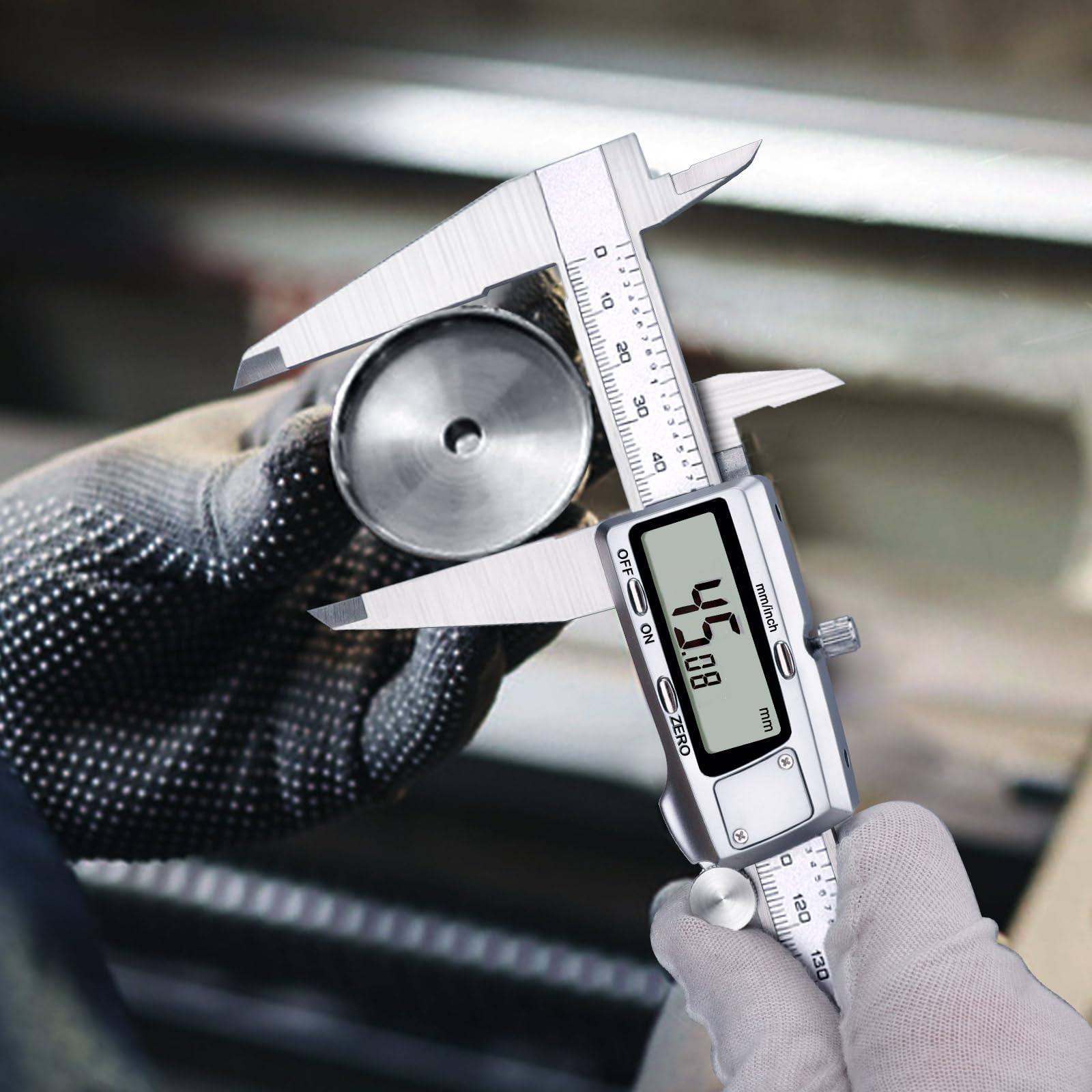 Kynup Calibre Digital, Calibrador Digital de Acero Inoxidable, Pie de Rey Digital 300mm, Herramientas de Medición Electrónica, Pantalla LCD Para el Hogar y la Industria
