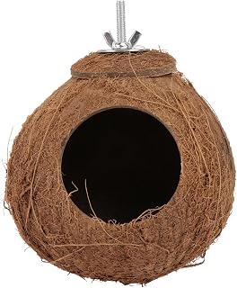 ULTECHNOVO Outdoor Toys Outdoor Toys Bird,Natural Shell Bird House Hut Cage for Pet Parrot Breeding for Parrot Parakeet Lovebird Finch Canary Outdoor Playset Outdoor Playset