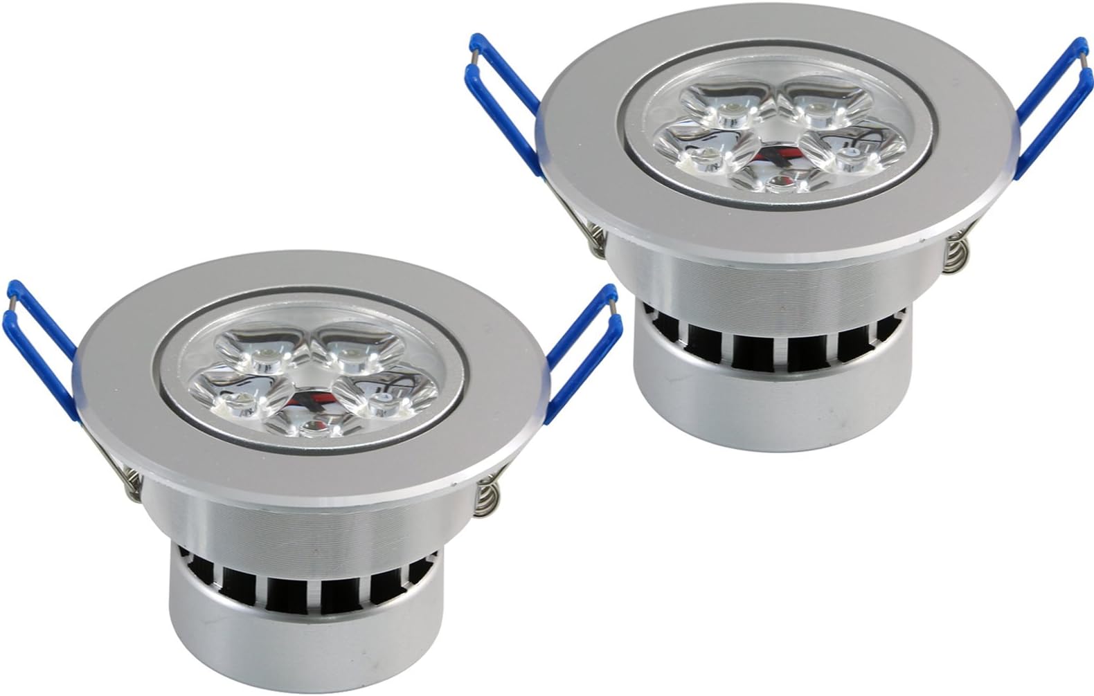 LemonBestDimmable 110V 5W LED Ceiling Light Downlight, Warm White Spotlight Lamp Recessed Lighting Fixture, Halogen Bulb Replacement (2pcs)