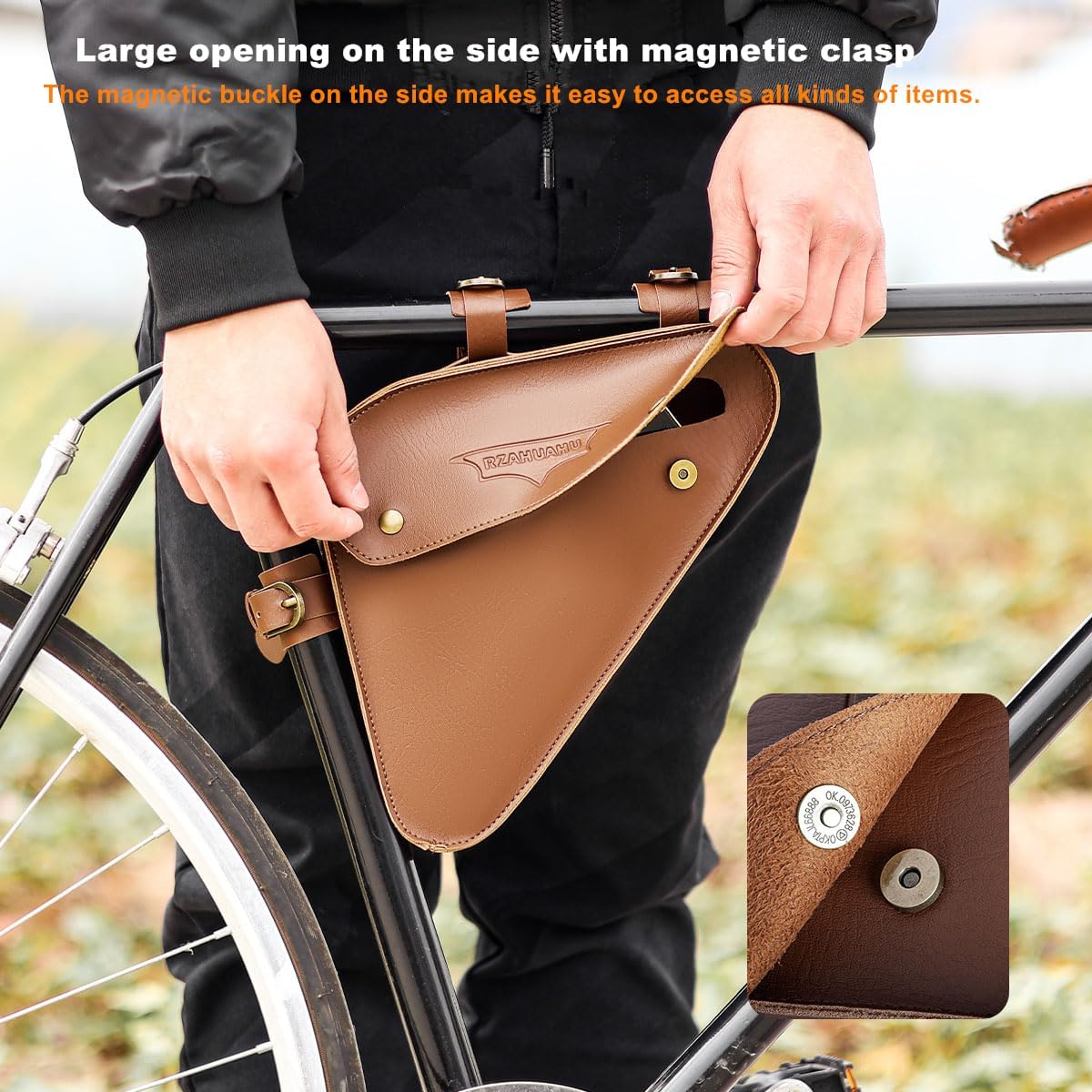 UNISTRENGH (ユニストレング) バイクフレームストレージバッグ 防水 自転車 トライアングルポーチ サイクリングパック 電