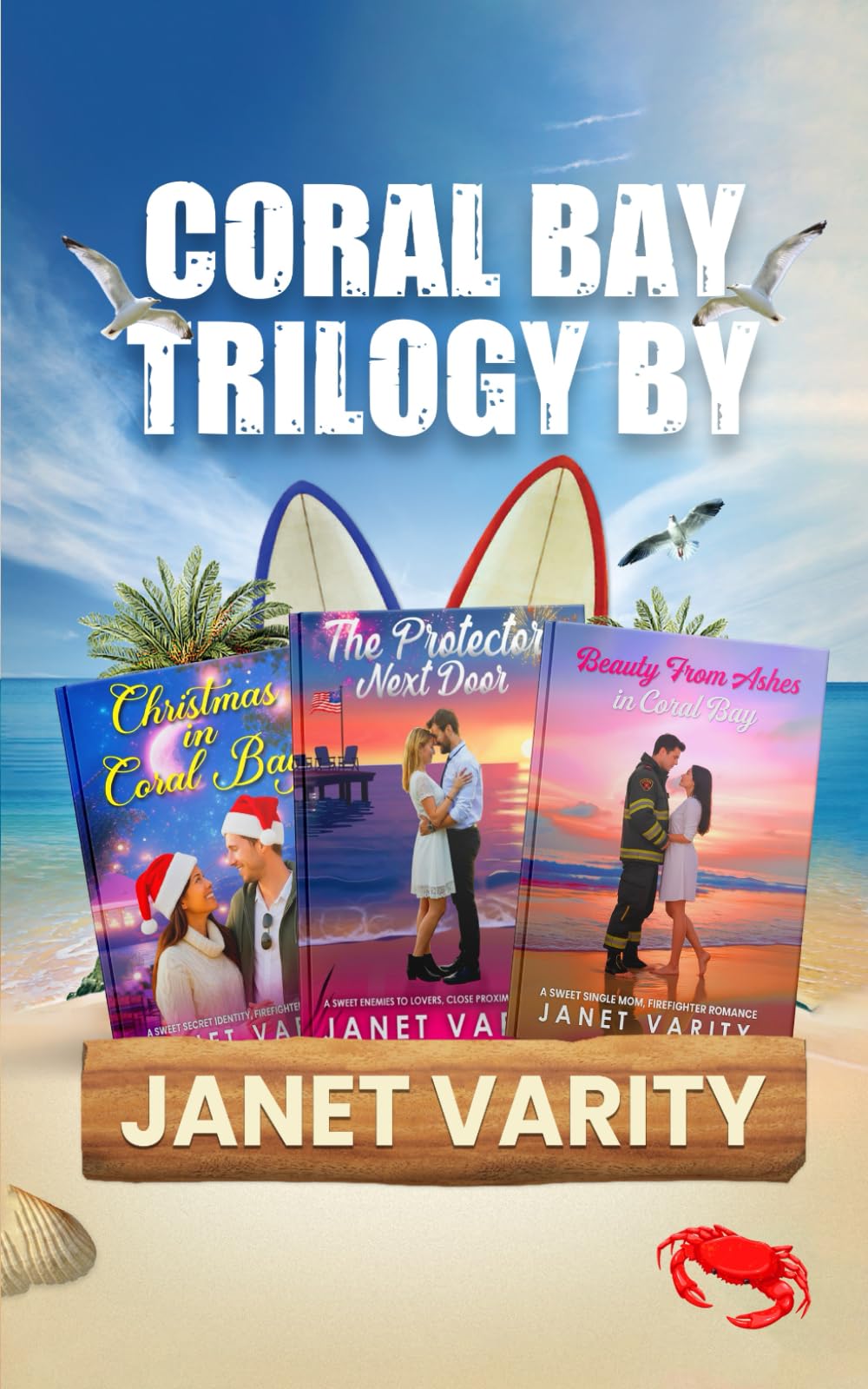 Coral Bay Trilogy: A Sweet Close Proximity, Secret Identity, Firefighter Romance