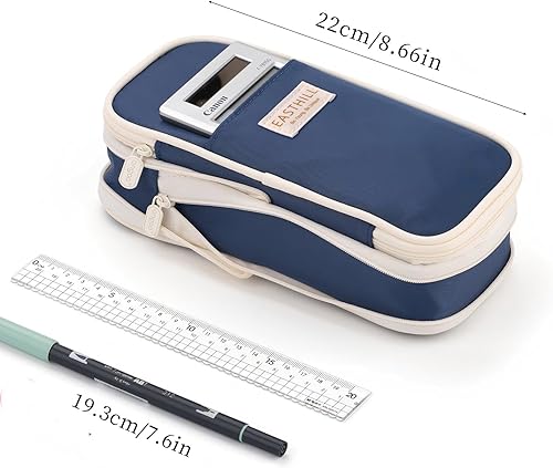 Miniatura 10 de EASTHILL Estuche para lápices de gran capacidad, bolsa grande para lápices de papelería, bolsa para bolígrafos para niñas adolescentes