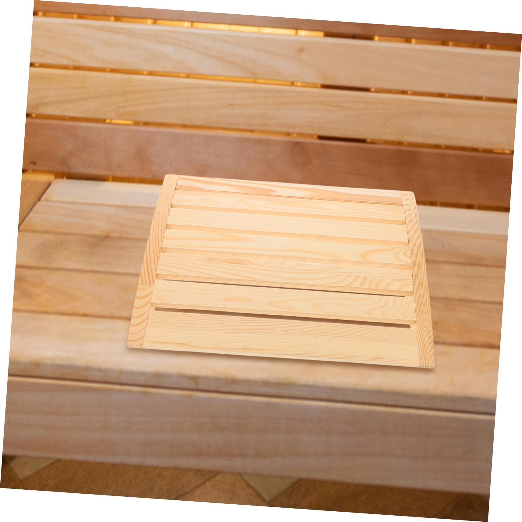 SHINEOFI Oreiller Bois Naturel pour Sauna Coussin Ergonomique de Cervical et Lombaire Accessoire Spa pour Bain Vapeur et Détente