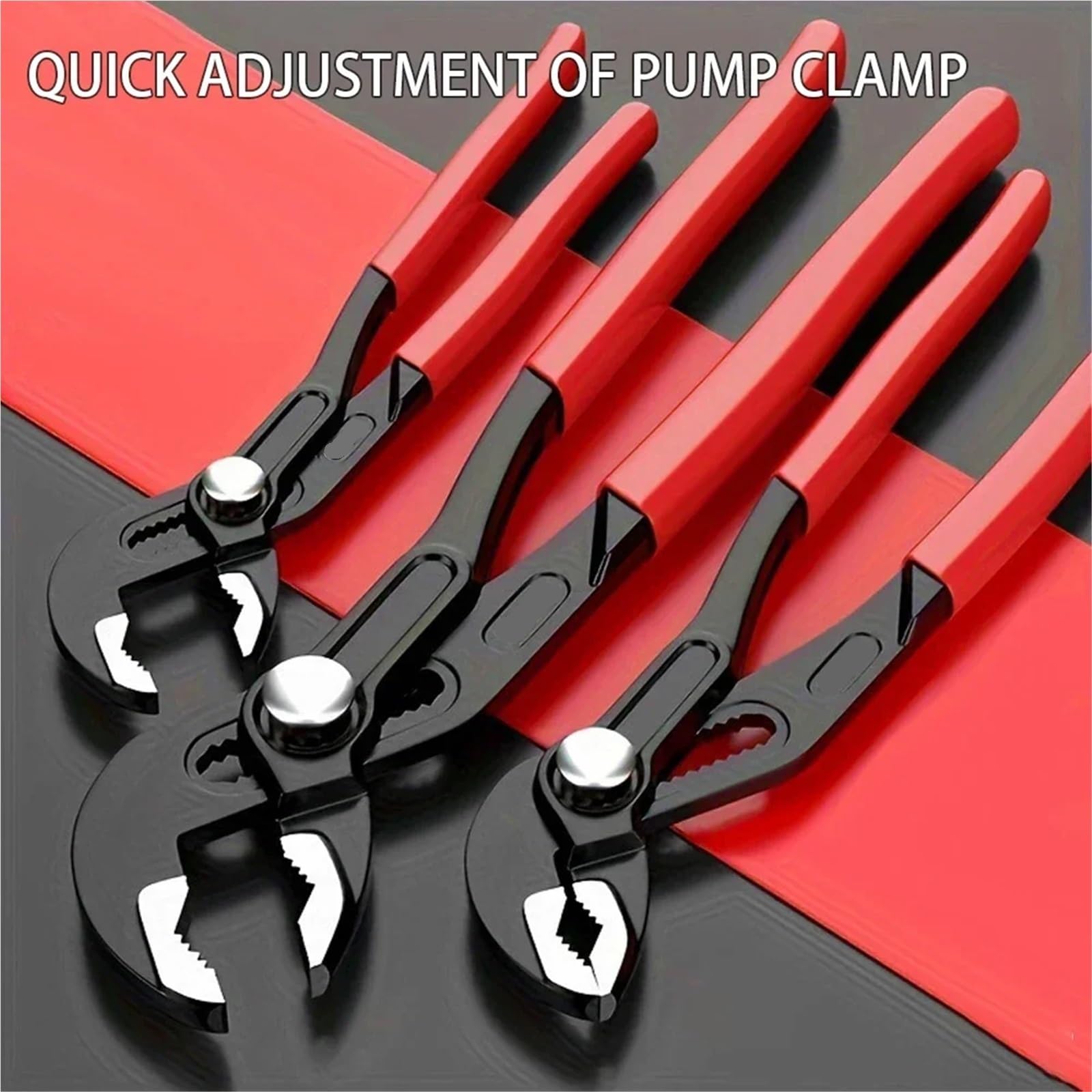 Alicates hidráulicos de crimpado, alicates universales de fontanería de 7, 10 y 12 pulgadas, ajuste rápido, bomba de agua, mordaza en V, machihembrado, para cobre y aluminio (7, 10 y 12 pulgadas)