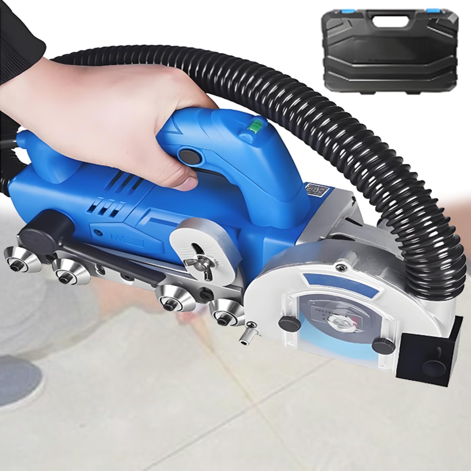 DOZPAL Professional Grout Removal Machine for Renovation, 1200W Tile Grout Cleaning Machine Electric Grout Removal Tool for Shower Tiles, Tile Floor - Adjustable Cutting Depth A