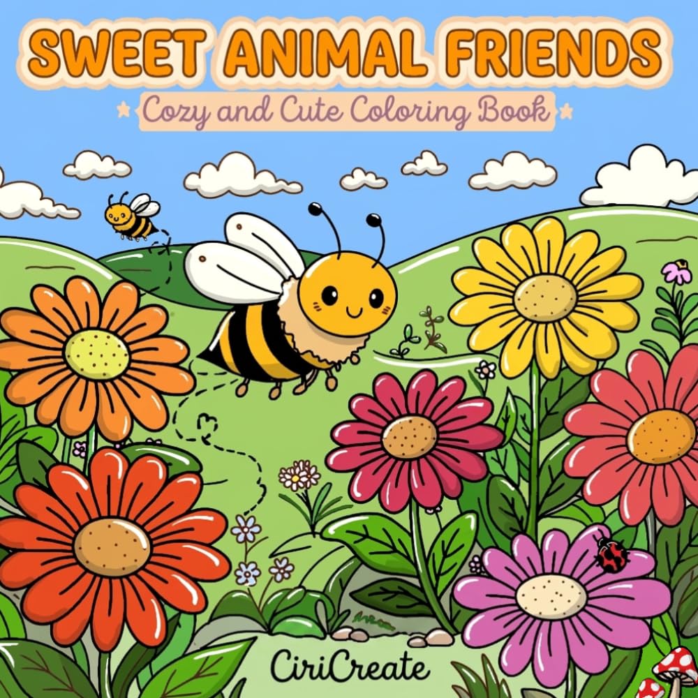 Sweet Animal Friends: Cozy and Cute Coloring Book