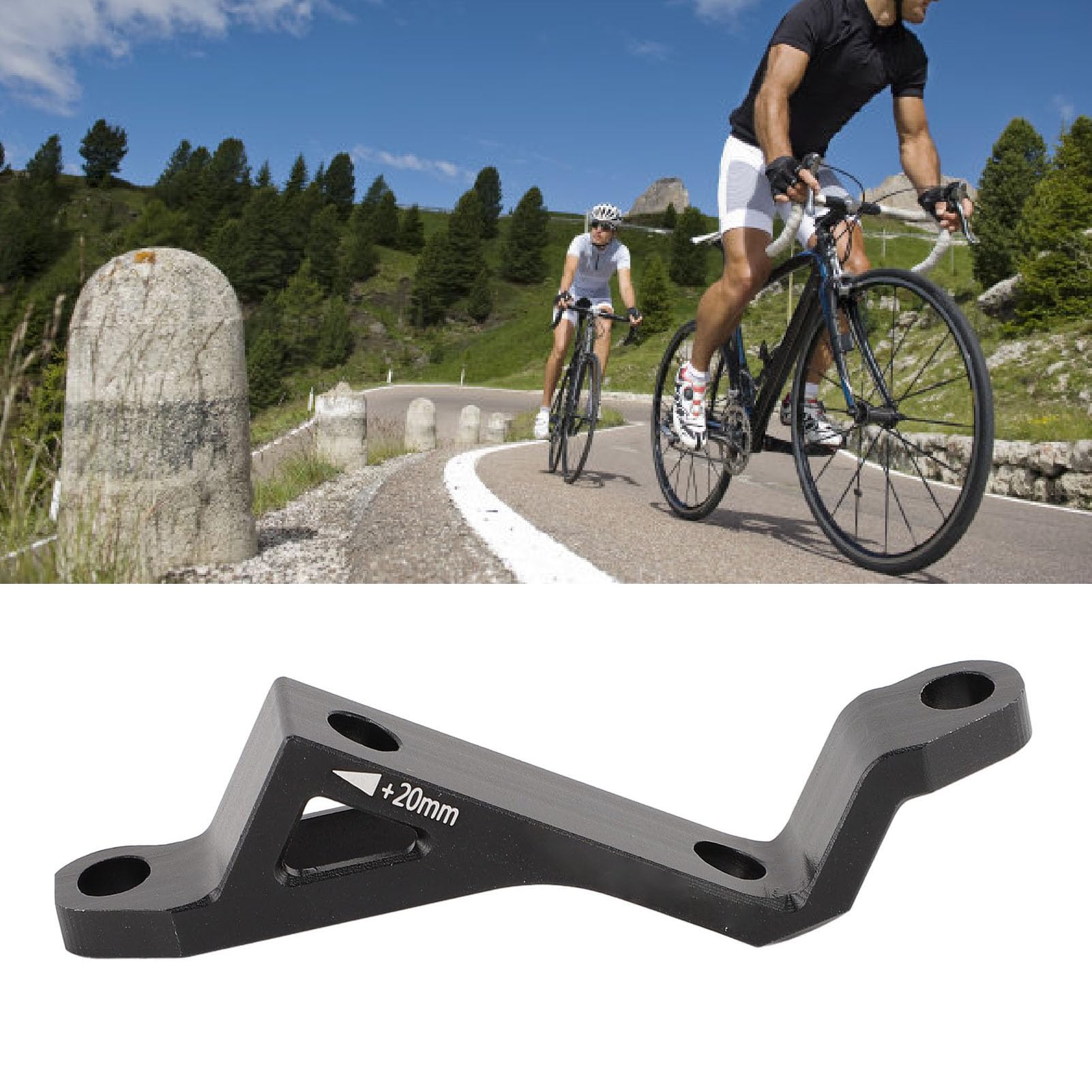 Adattatore per Freno a Disco per Bici, Staffa FM a PM in Lega di Alluminio ad Alta Resistenza, per 160 180 Dischi, Nero, conversione da Mountain a Bici da Strada