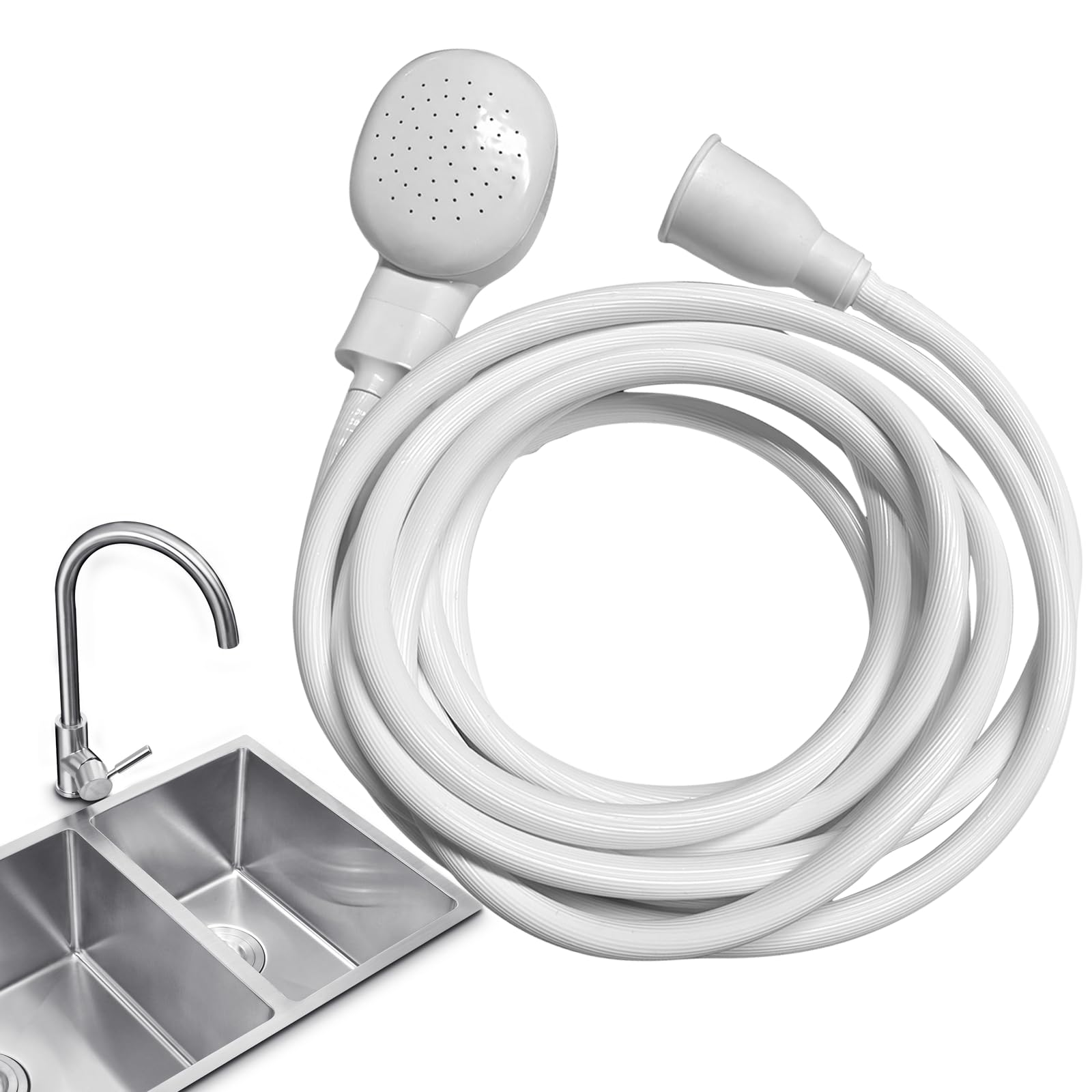 16.4FT/5M Sink Spray Rubber Hose,Sink Hose Sprayer Attachment for Washing