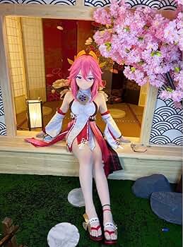 Amazon.co.jp: 全頭面硬質マスク衣装付原神 八重神子 着ぐるみ マスク