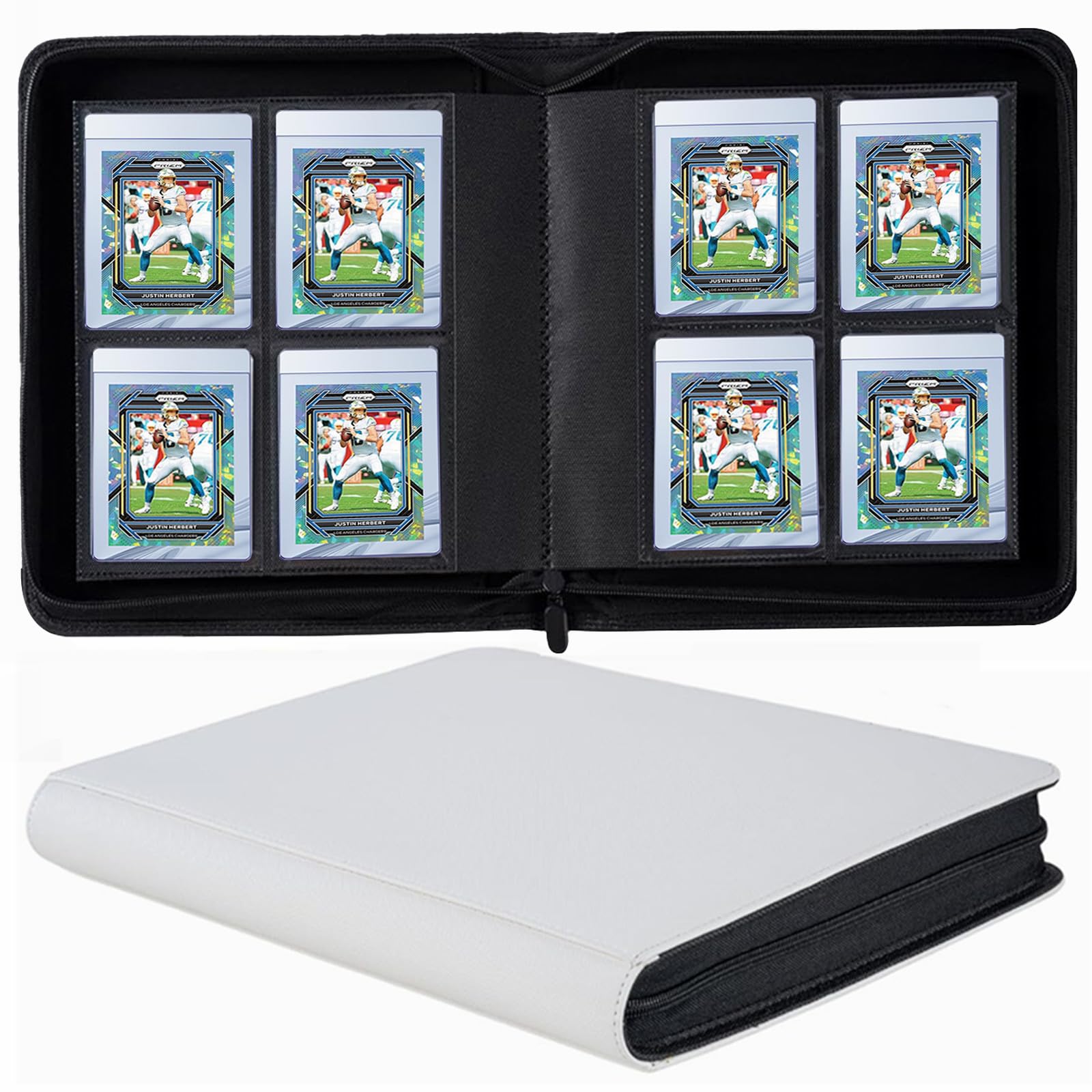 4 Pockets Card Binder for Semi Rigid Card Holders, Ringless Card Binder Album Holds 160Pcs Hard Sleeves, Semi Card Holder Binder with Sleeves — image 1