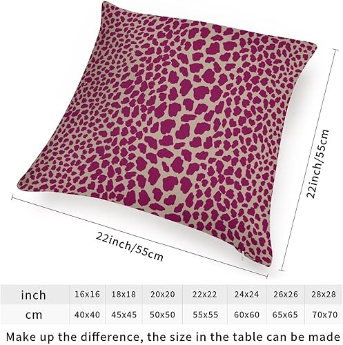 Vista 116 de ArogGeld Chinoiserie - Funda de cojín con estampado de leopardo y guepardo fucsia, con manchas de animales de vaca, color rosa oscuro, decoración