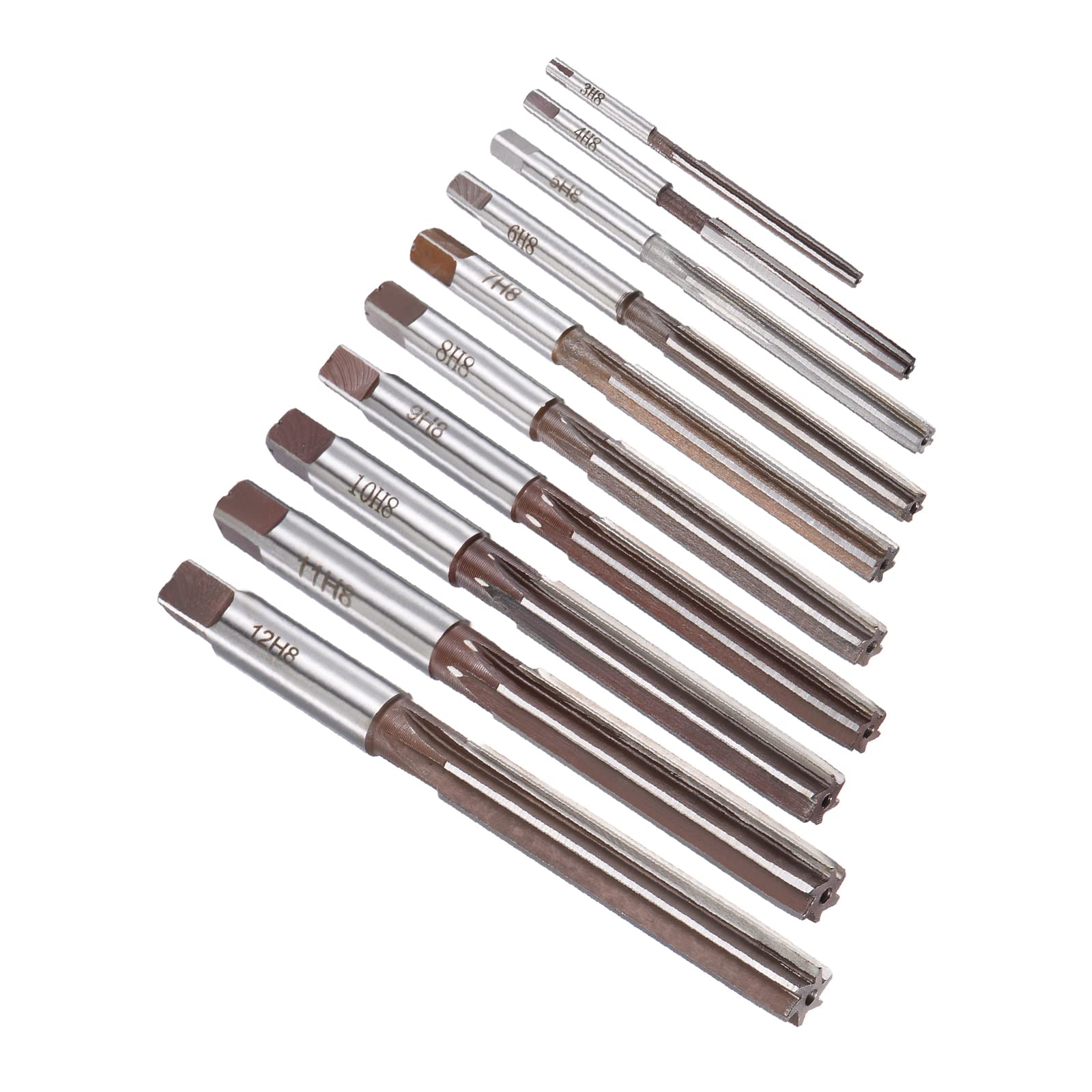 QUARKZMAN 3mm-12mm Mano Alesatori Set x 10pz 6 Dritti Scanalatura per Alesatura in Artigianato, [H8 Precisione]