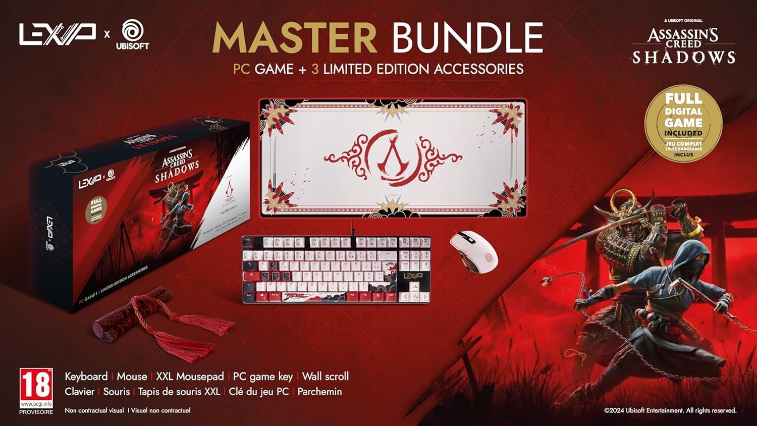 Lexip X Ubisoft Assassin's Creed Shadows Master Box - PC Game, Keyboard, Mouse & Mat