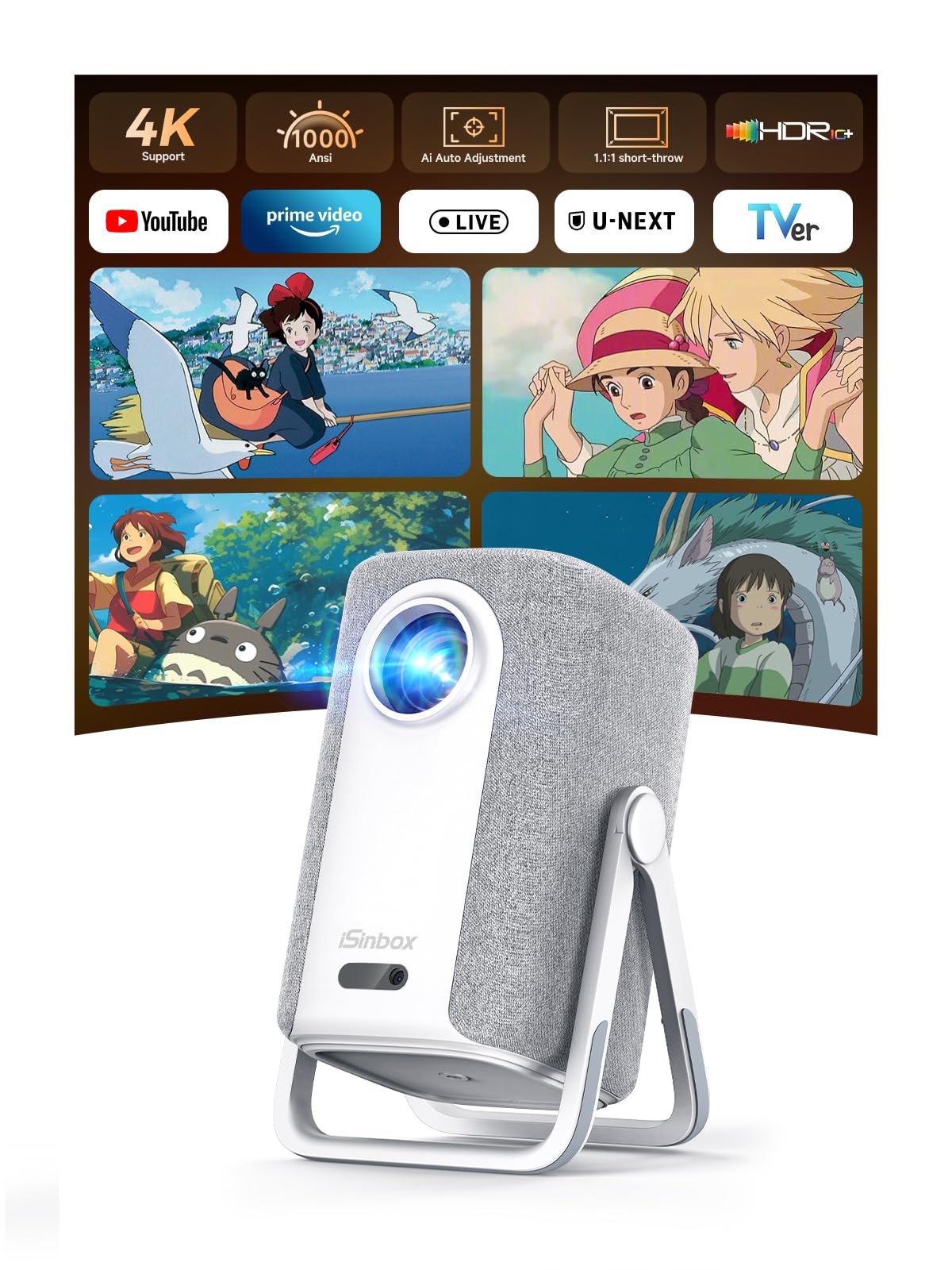 新品 iSinbox プロジェクター AC311 360度回転 Dolby 新品 iSinbox プロジェクター AC311 360度回転 Dolby HDプロジェクター