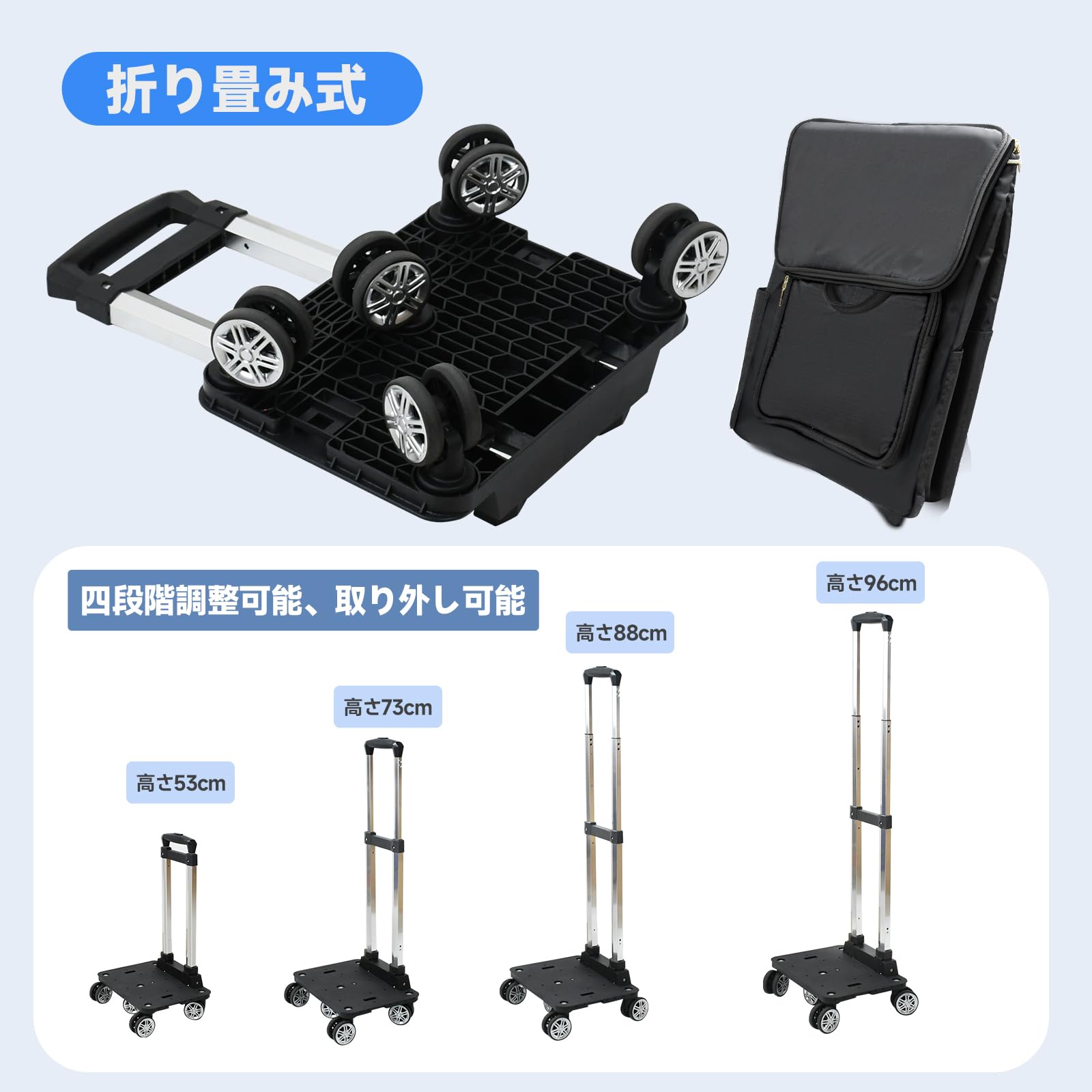 Amazon｜zmayastar ショッピングカート 買い物カート 5輪 保冷機能付き