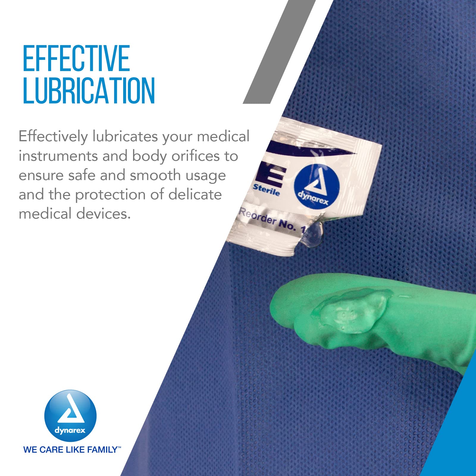 Dynarex DynaLube Lubricating Jelly, Water Soluble and Sterile Lubricant Jelly, Used for Body Orifices, Hinged Instruments and Medical Devices, 1 Case of 864 DynaLube Packets, 5g (12 Boxes of 72)