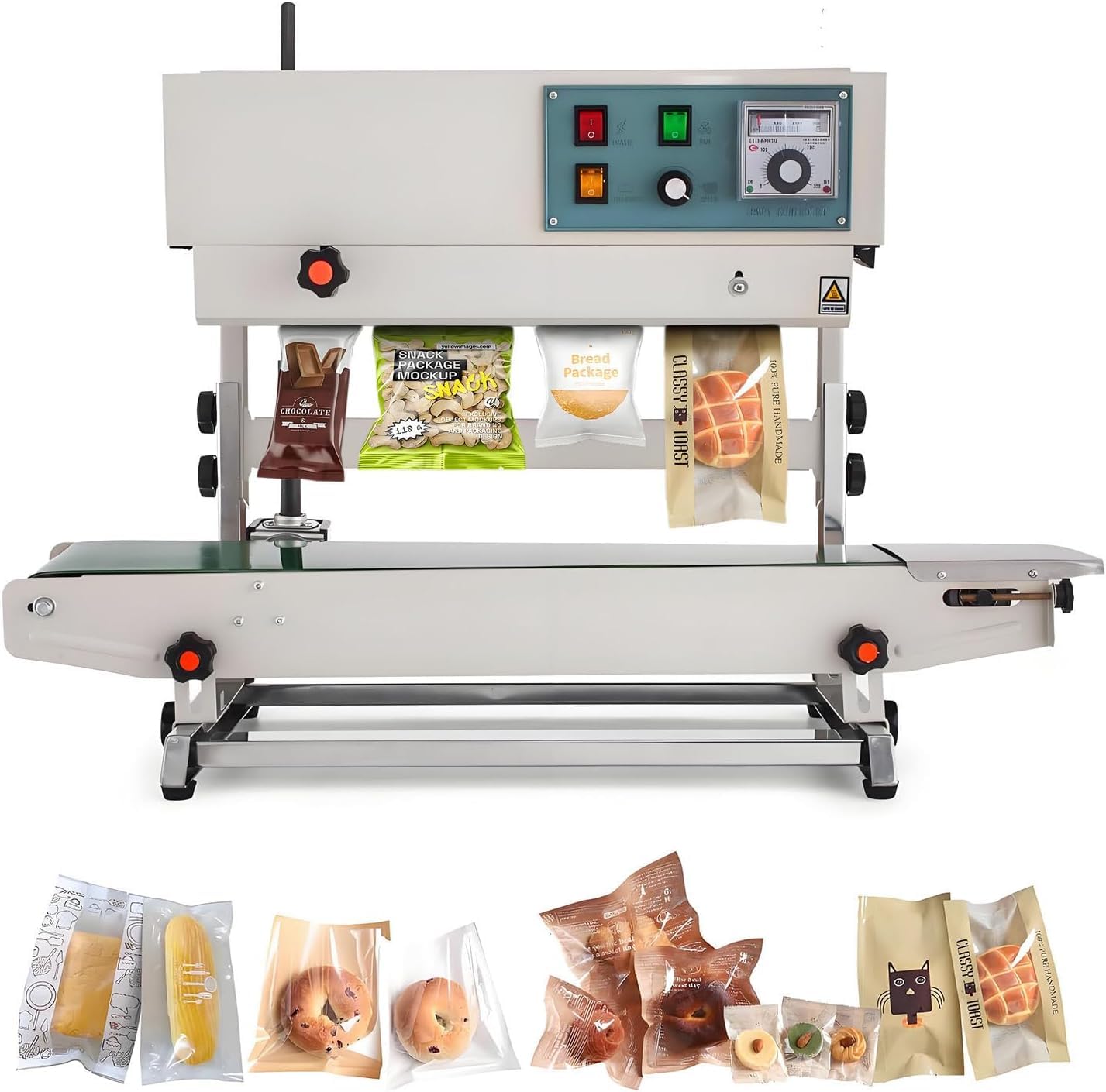 Machine De Scellage Automatique En Continu, Soudeuse À Bande Verticale Pour Sacs Pvc, Soudeuse À Bande Avec Contrôle De Température Par Pointeur 110v