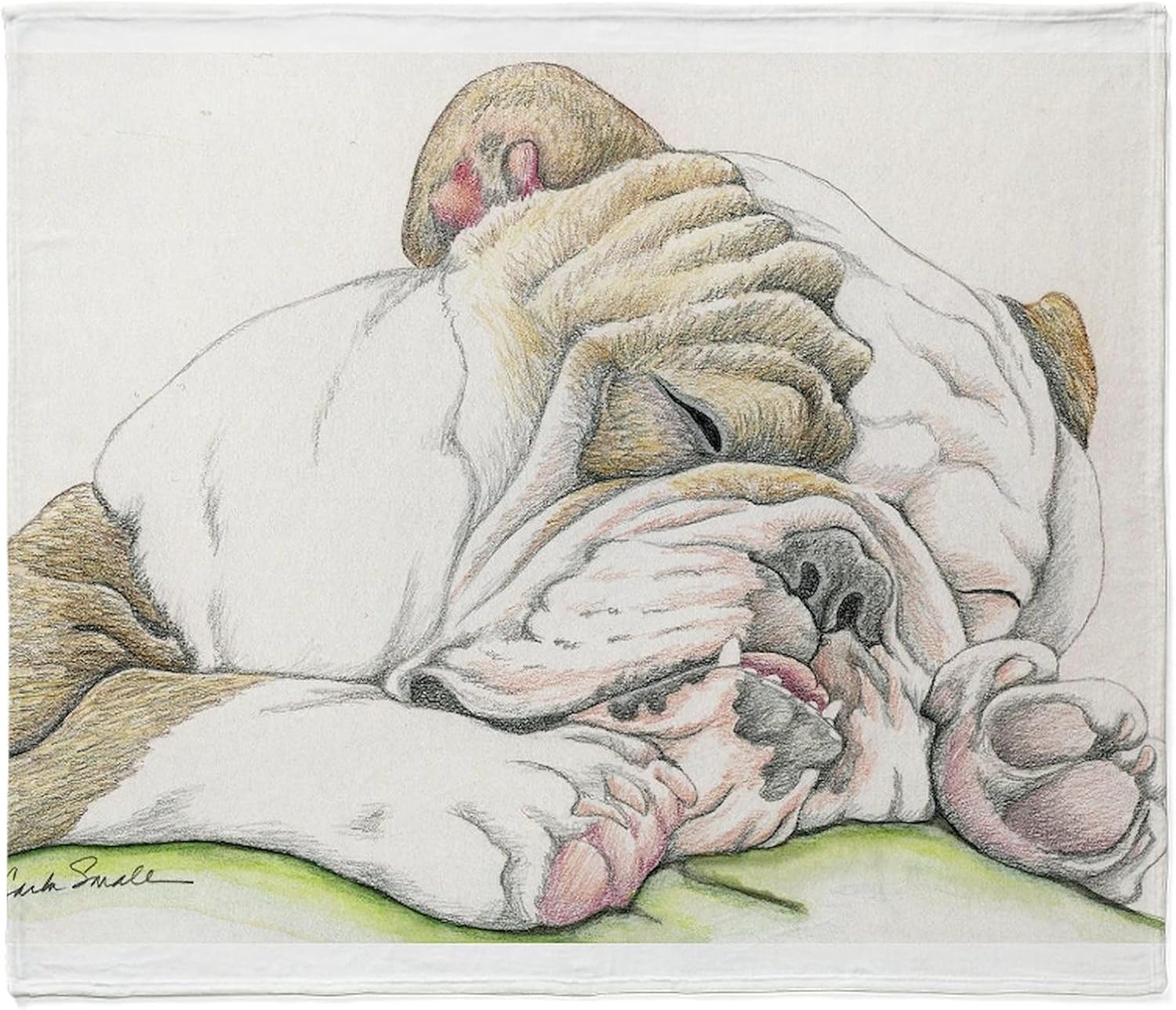 CafePress Sleepy English Bulldog Throw Blanket Super Soft Fleece Plush Throw Blanket, 60"x50"