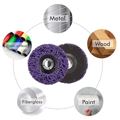 Miniatura 6 de Paquete de 10 discos de tira para quitar óxido, rueda para amoladora angular, rueda de tira de pintura, discos abrasivos rápidos, óxido, oxidación,