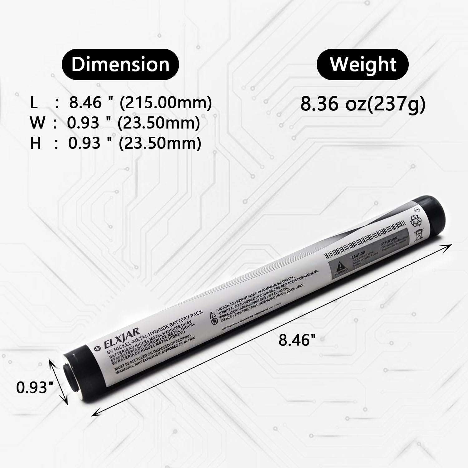 (2-Pack) 6V 3000mAh Ni-MH Battery Compatible with SL-20XLED, SL-20XP-LED, SL15X, SL20XP, UltraStinger, SuperStinger, SL20L, SL-20LP, 77175, 77375, 9926J, 201701 Flashlights