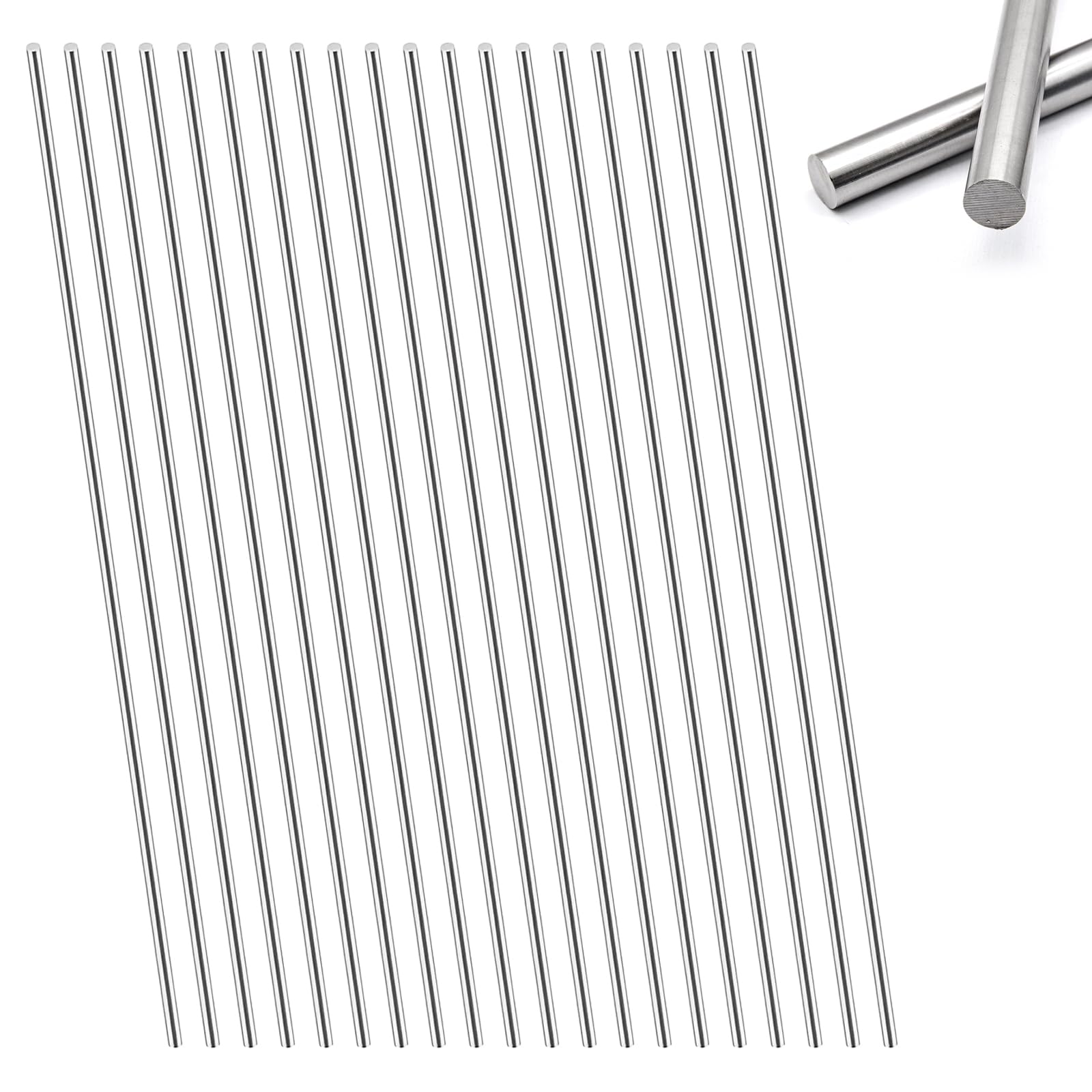 Tondino Acciaio Inox 3 mm x 30 cm Aste Barra Rotonda 20 Pezzi