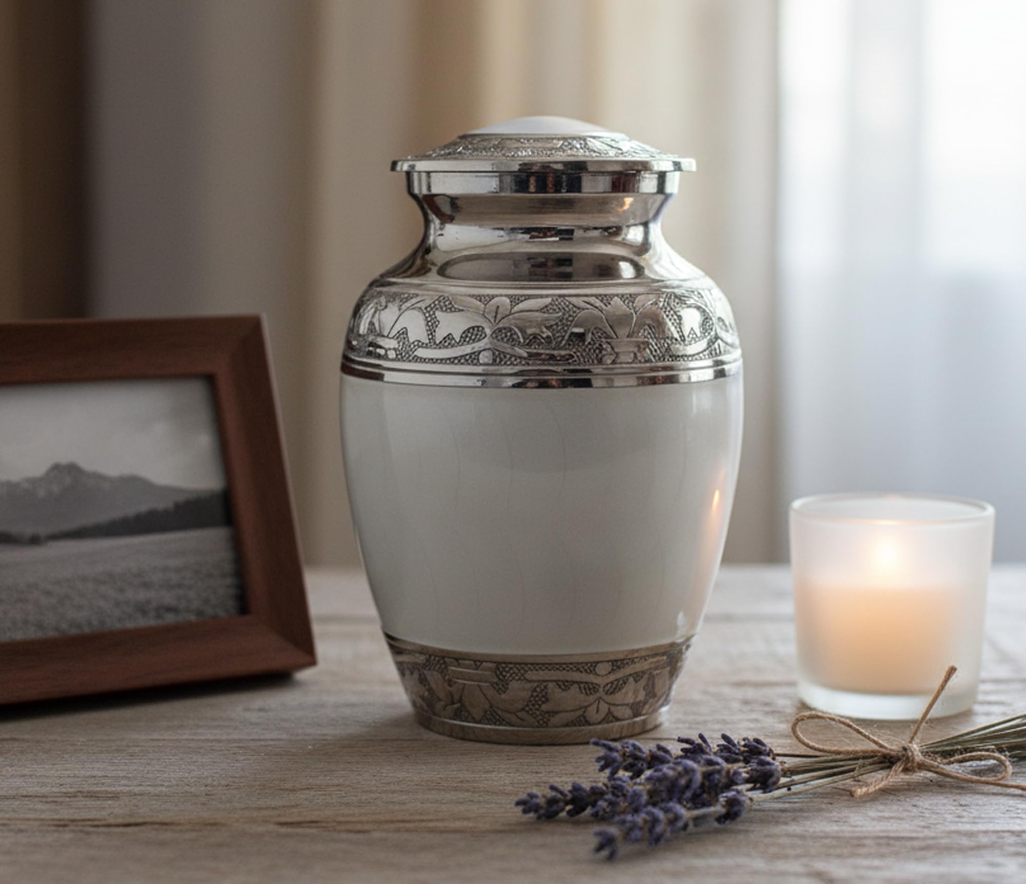 Brass Cremation Urn Memorial Container Jar Pot | Metal Urn for Burial