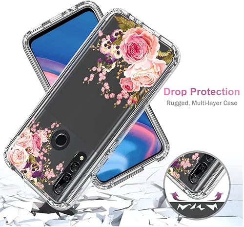 Miniatura 7 de Funda para Y9 Prime 2019/Honor 9X/P Smart Z con protector de pantalla de vidrio templado, cuerpo completo transparente con protección de diseño