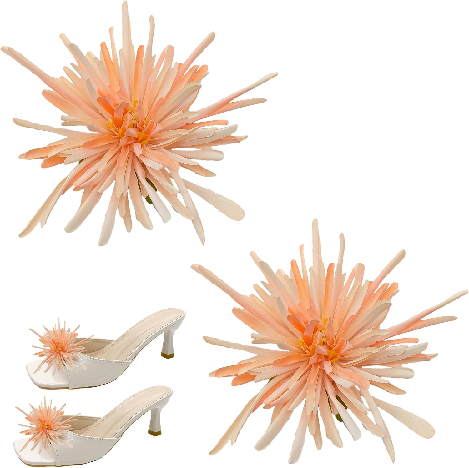 2 Blumen Schuh Clips - Abnehmbare Schuhe Dekoration Für Sandalen & High Heels