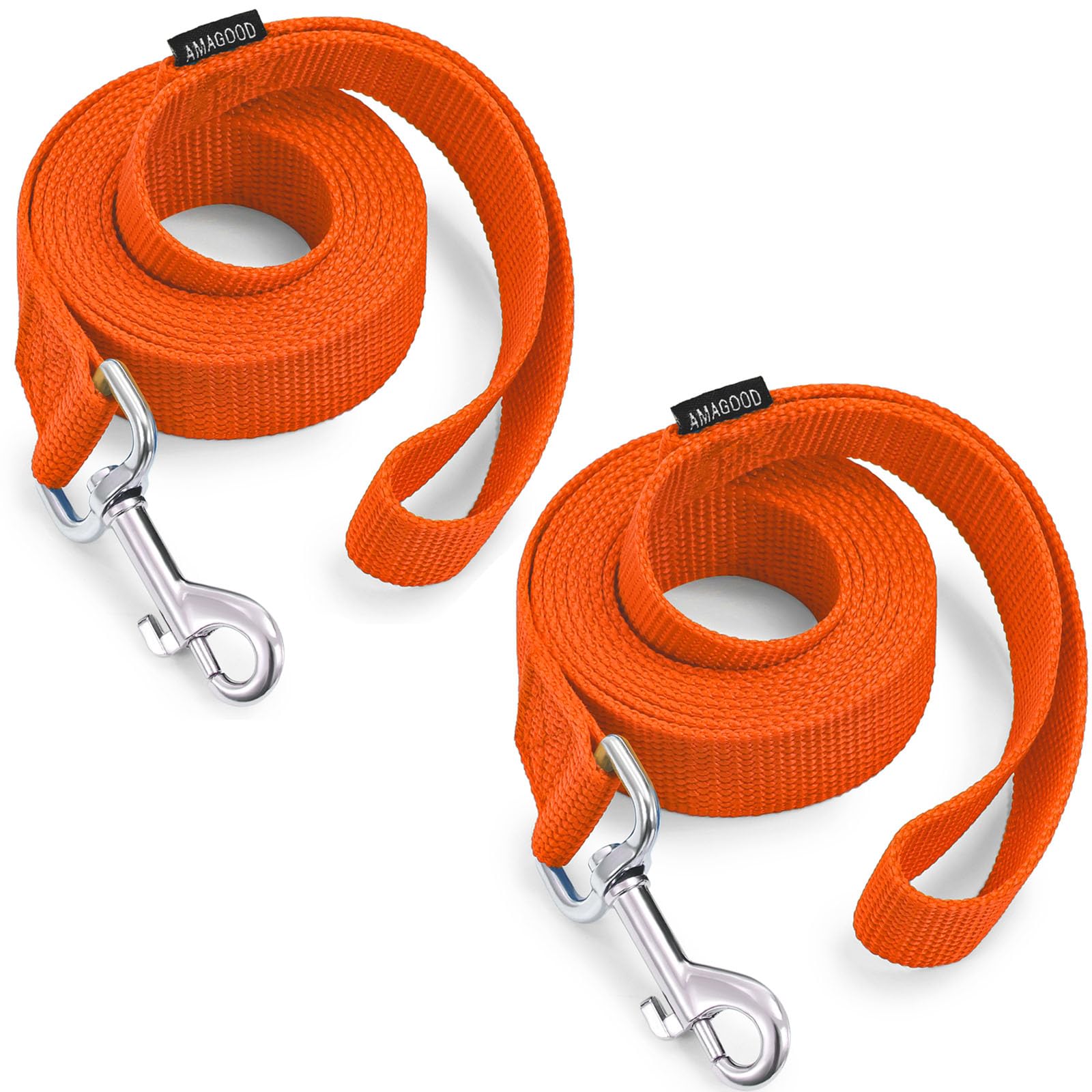 AMAGOOD 6 FT Dog Leashes, Strong and Durable Traditional Style Leash with Easy to Use Collar Hook,Dog Leads Great for Small and Medium and Large Dogs