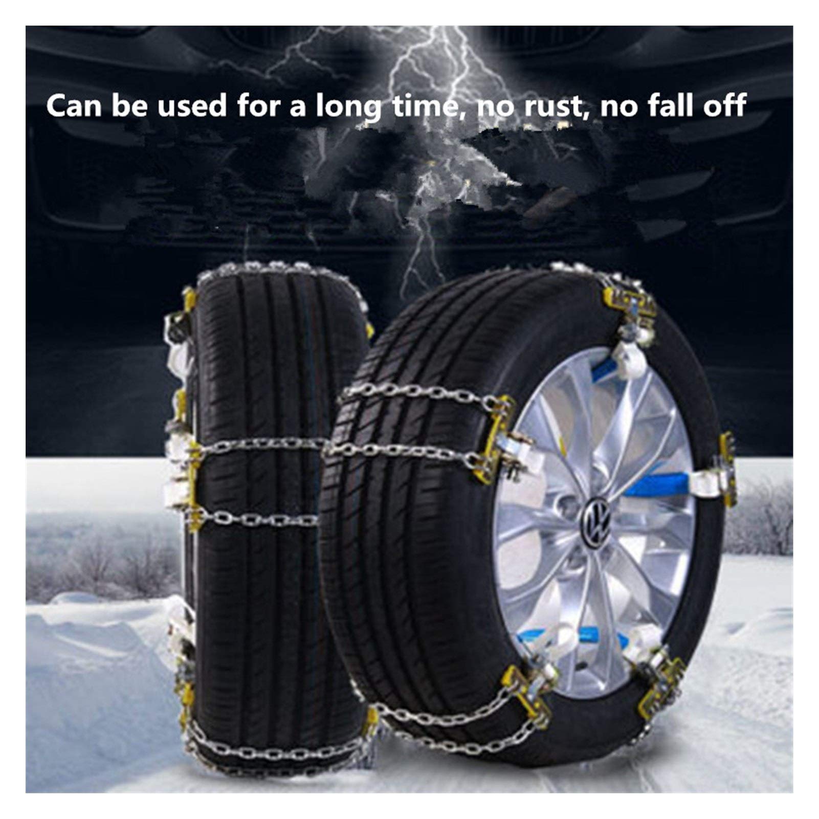 Tendeur Automatique Installation Facile Chaînes à Neige Voiture - Taille S Pour Pneus 165-215mm - Acier Résistant - Design Automatique - Sécurité Glace /neige/boue