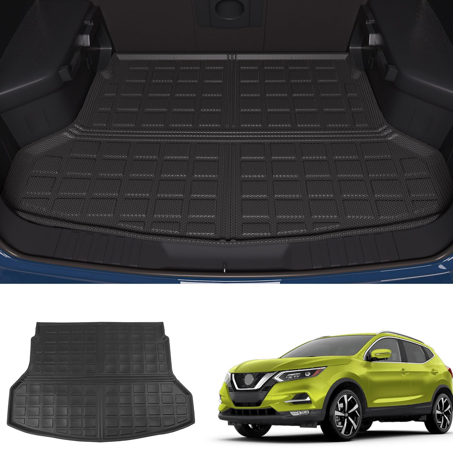 powoq Trunk Mat Compatible with 2014-2020 Nissan Rogue SV S SL Cargo Mat Replacement for 2014 2015 2016 2017 2018 2019 2020 Nissan Rogue Accessories (Fit 2014-2020 Nissan Rogue, Rear Trunk Mat)