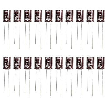 20pcs NCC Chemi-con KY 25V 220uF 8x11.5mm Capacitors