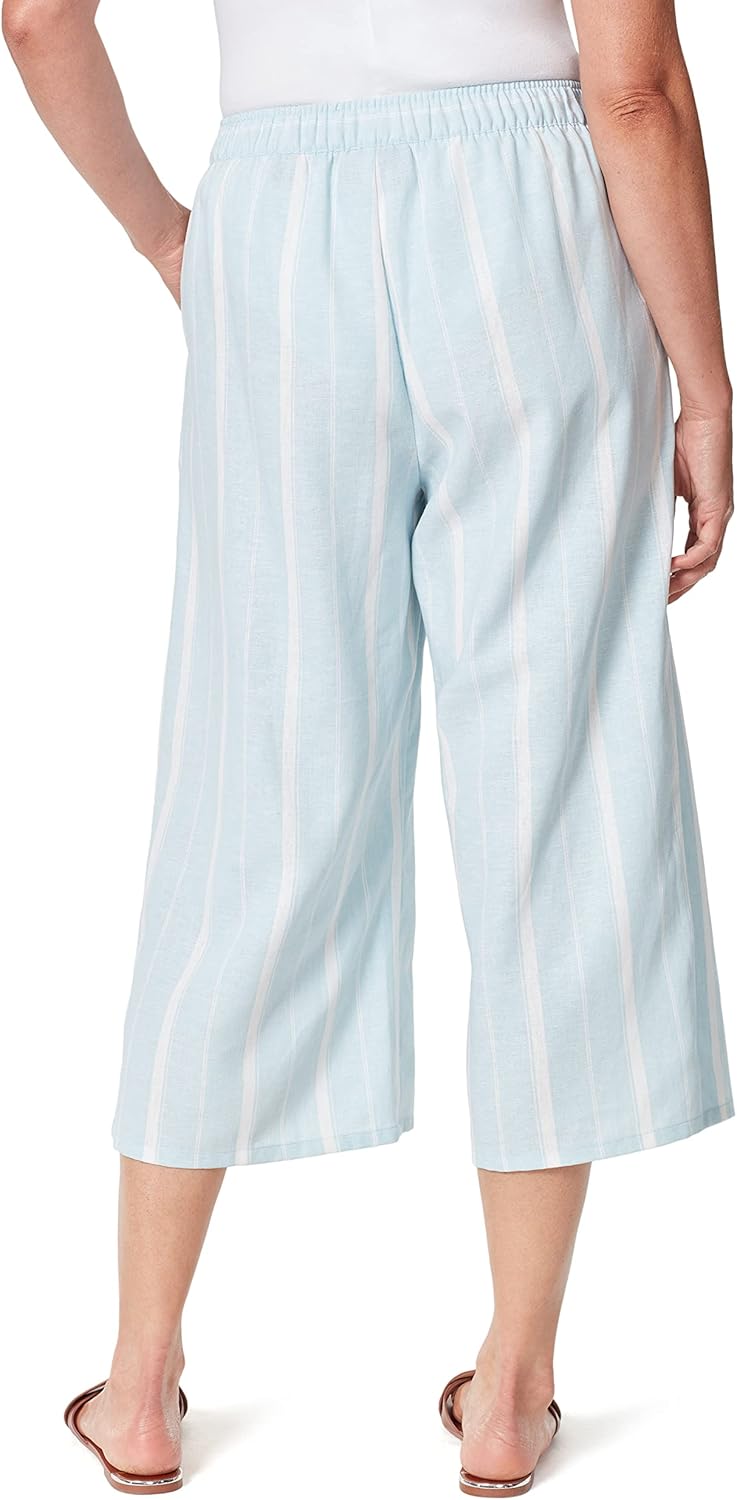 Gloria Vanderbilt Women's Elyse Side Slit Wide Leg Capri Pant Standard - Image 3