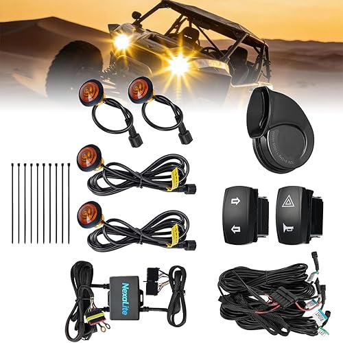 ATV UTV Turn Signal Kit with 110dB Horn Pre-Wired Plug