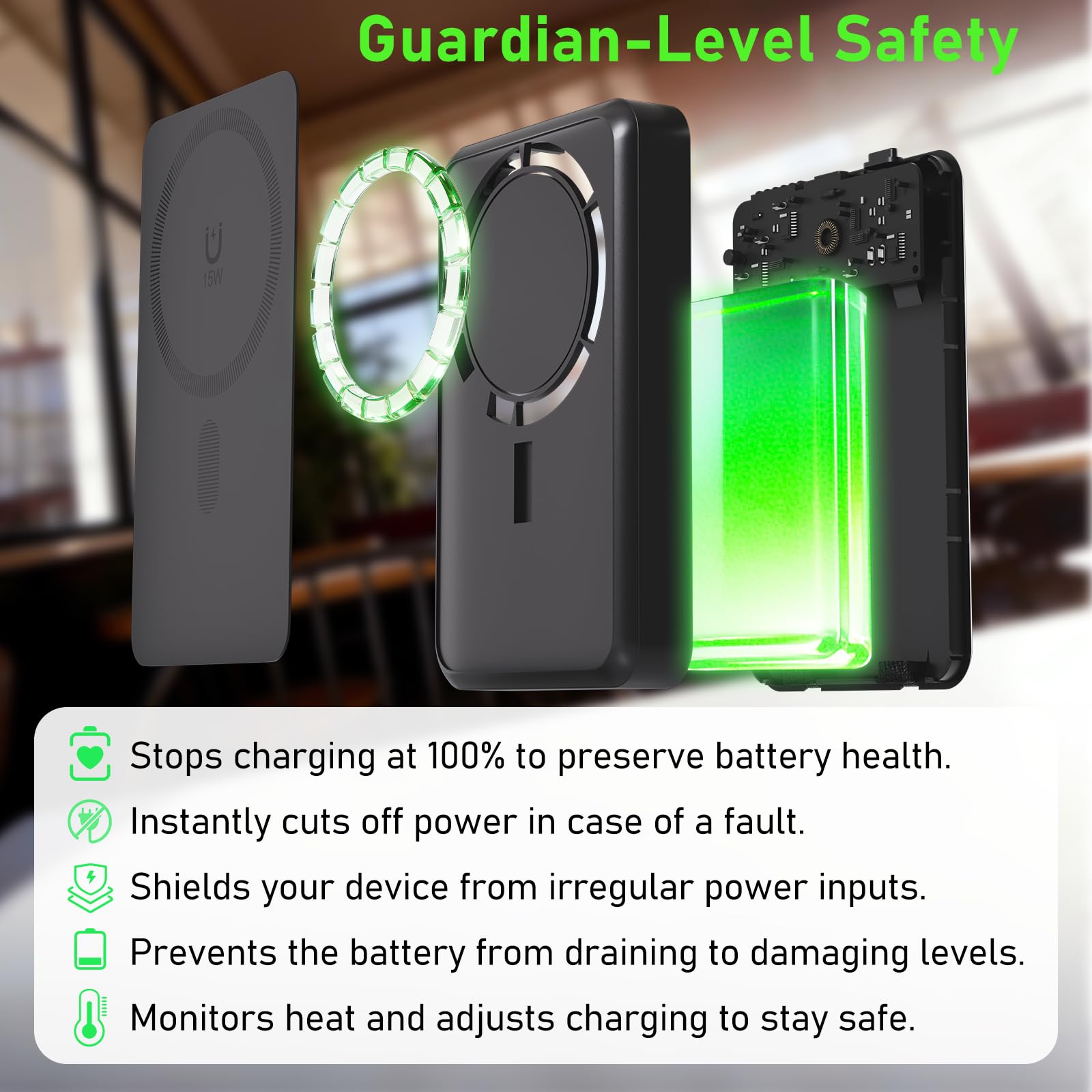 Banca solare di potere del caricatore, portatile senza fili 49800mAh