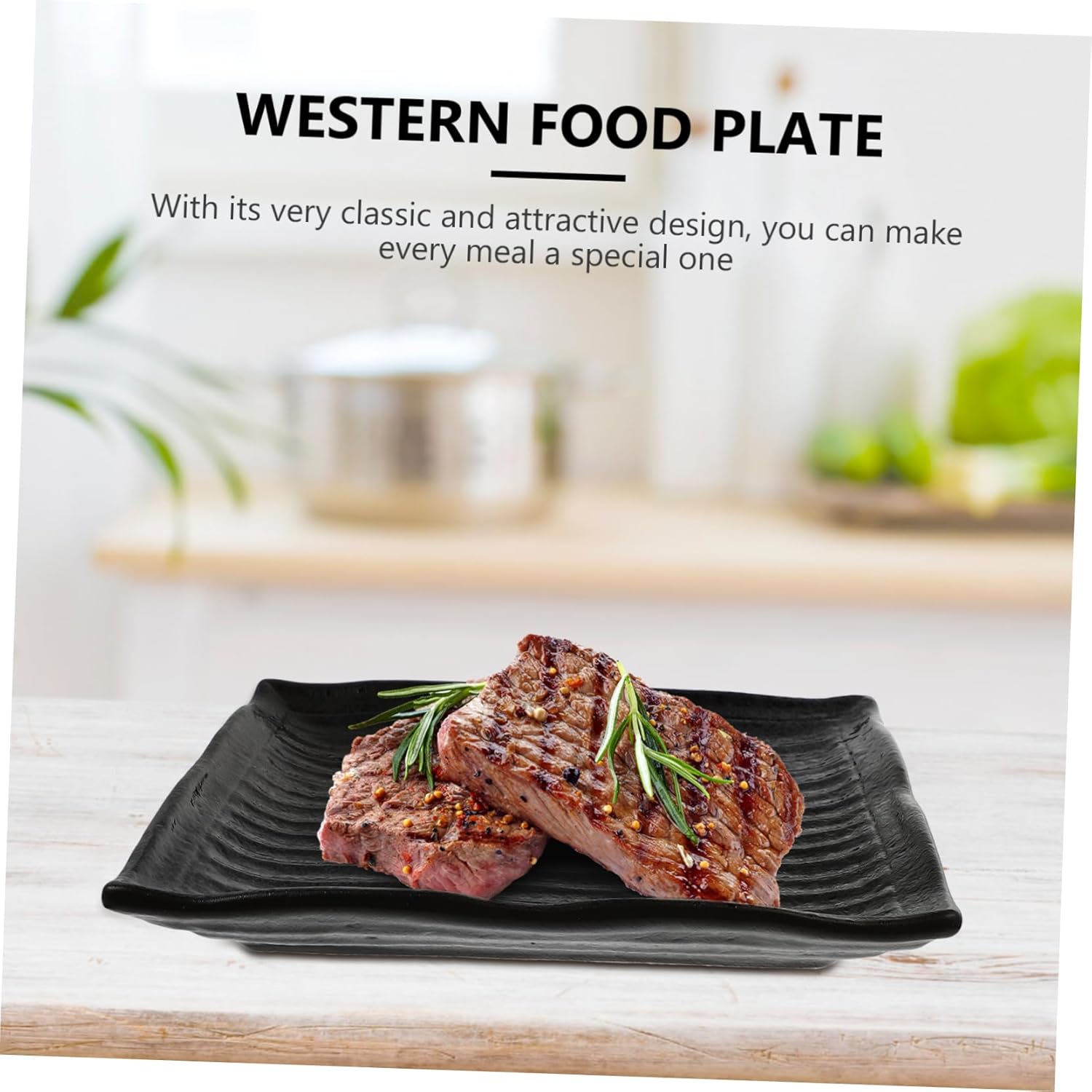 Cabilock 1Pc Japanese Style Ceramic Sushi Plate Steak Tray Food Plate for Parties Weddings Home Restaurant Display Easy to Clean Quality