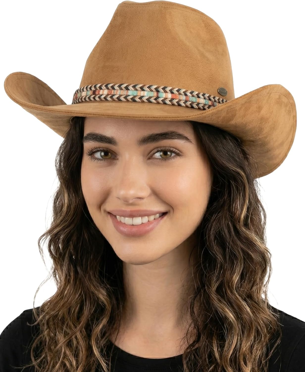 Funky Junque Cowboy Hats Rodeo Wide Brim - Dad's Day Gift - Fedora Retro Classic Western Decorative Band
