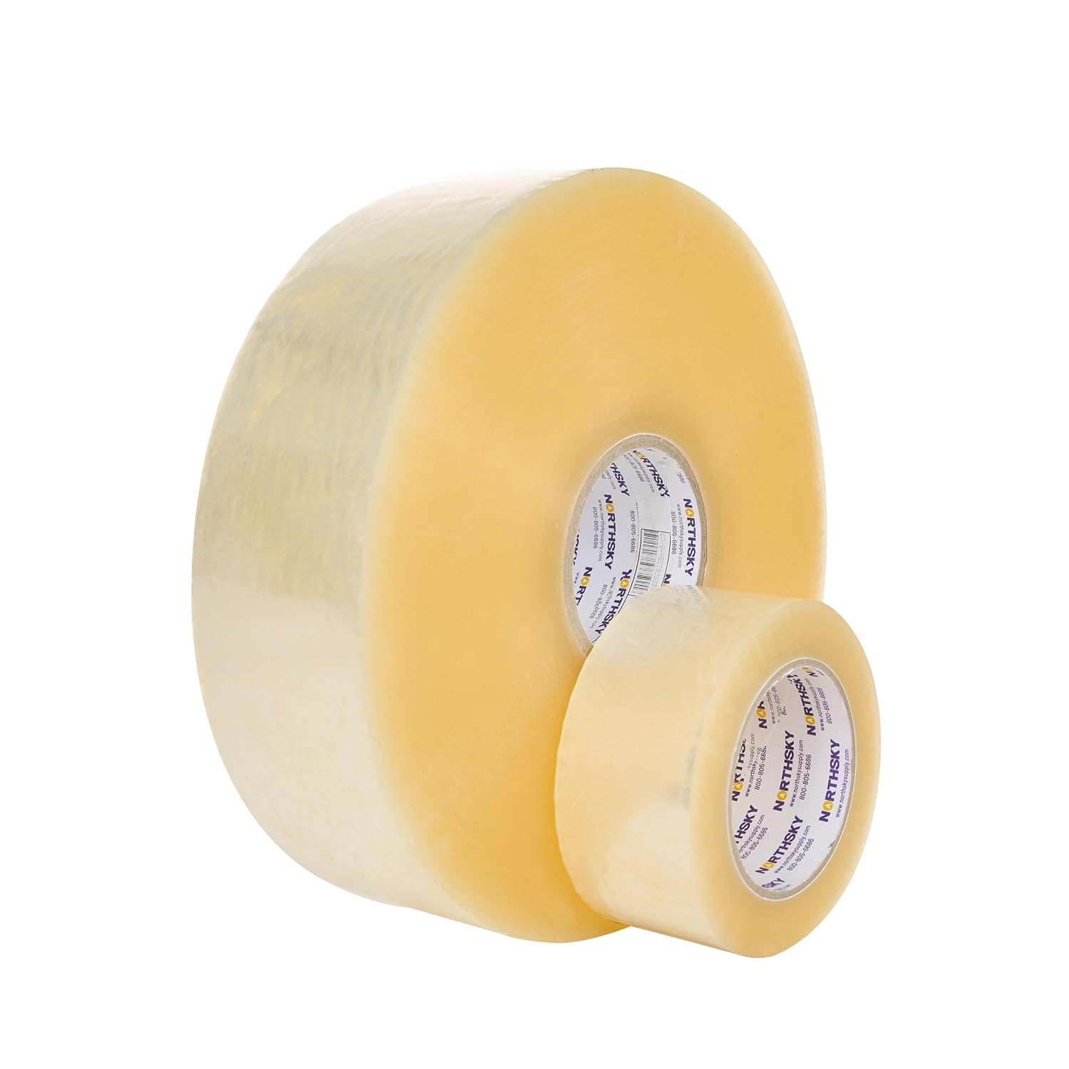 NORTHSKY 3 in Hot Melt Packaging Tape, Clear, 2.6 mil, Machine Length 1000 yd Roll