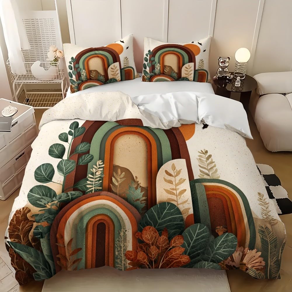 Housse de couette microfibre beige 260x240 avec fermeture éclair