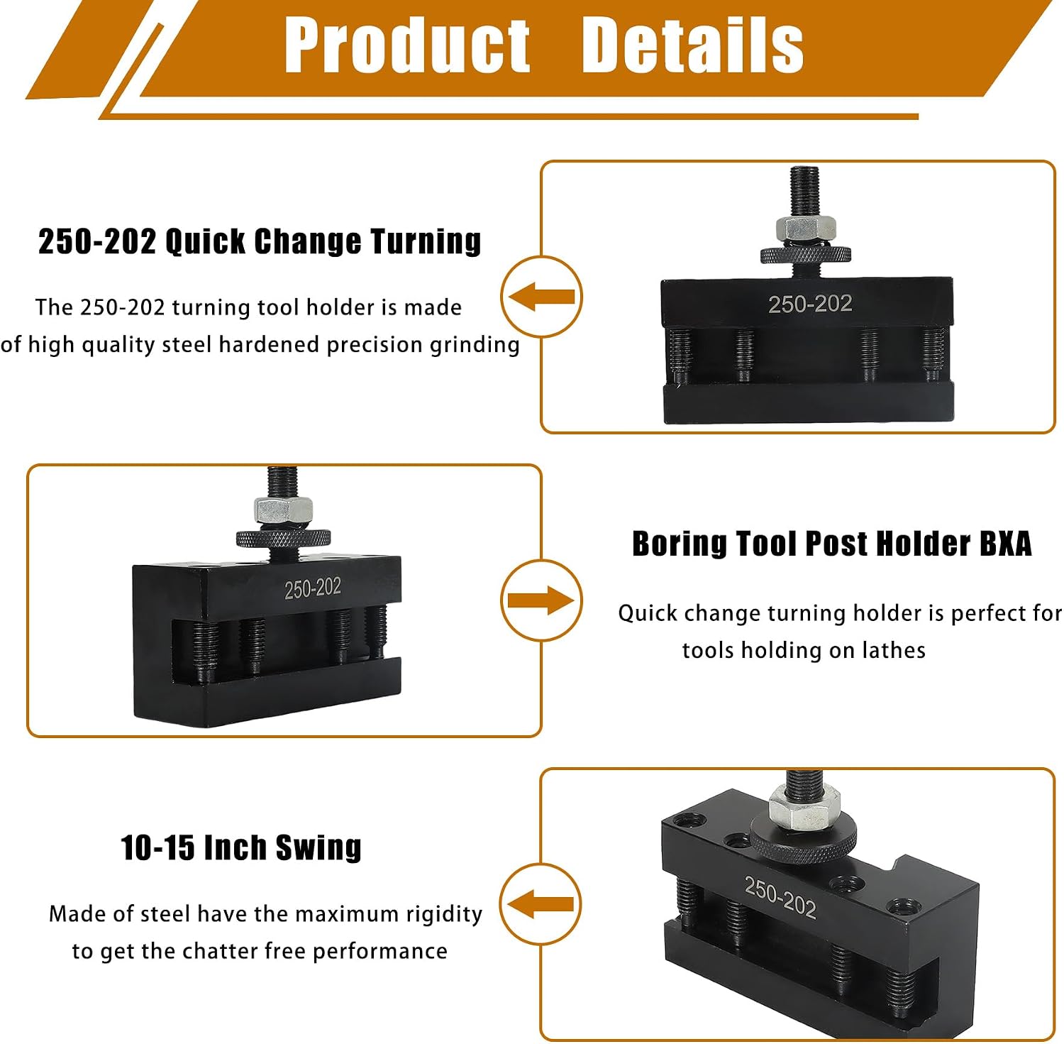 250-202 Quick Change Turning Facing & Boring Tool Post Holder BXA 1