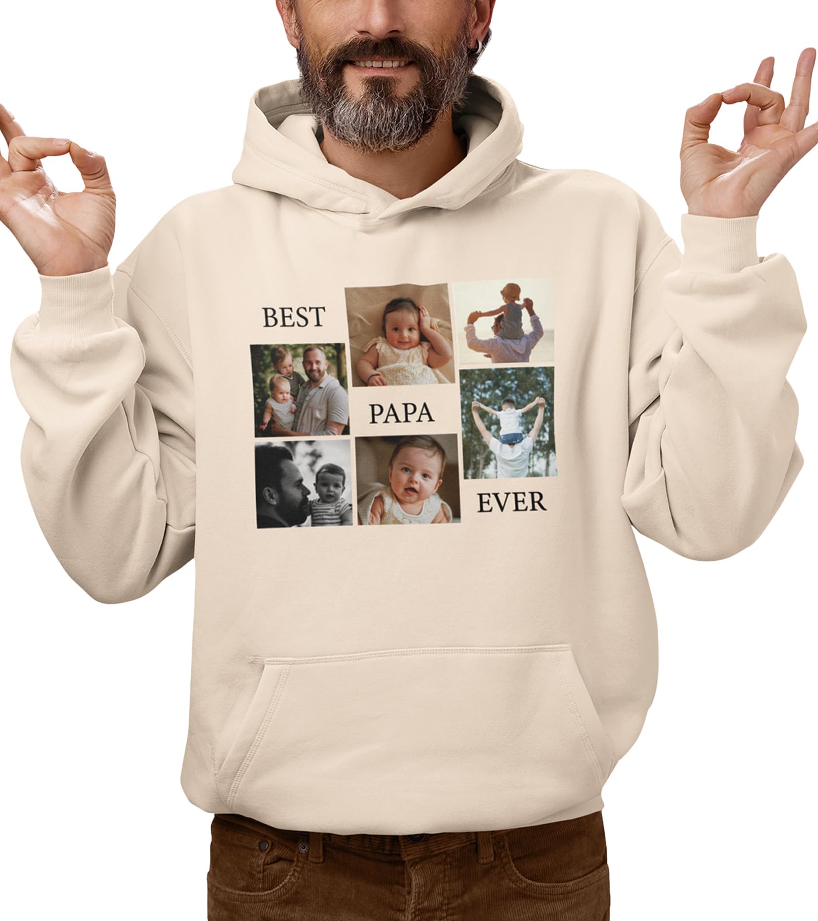 WALSIO Custom Sweatshirt Customized Picture/Logo Design Your Own Hoodie with Photo Personalized Gift for Men/Women