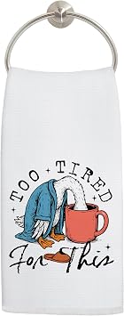 Funny Goose Coffee Kitchen Towels, Coffee Lover Gift Ideas Decorative Hand Towels, Silly Goose Gifts Dish Tea Towel for Kitchen Decor, 16x24 Inch