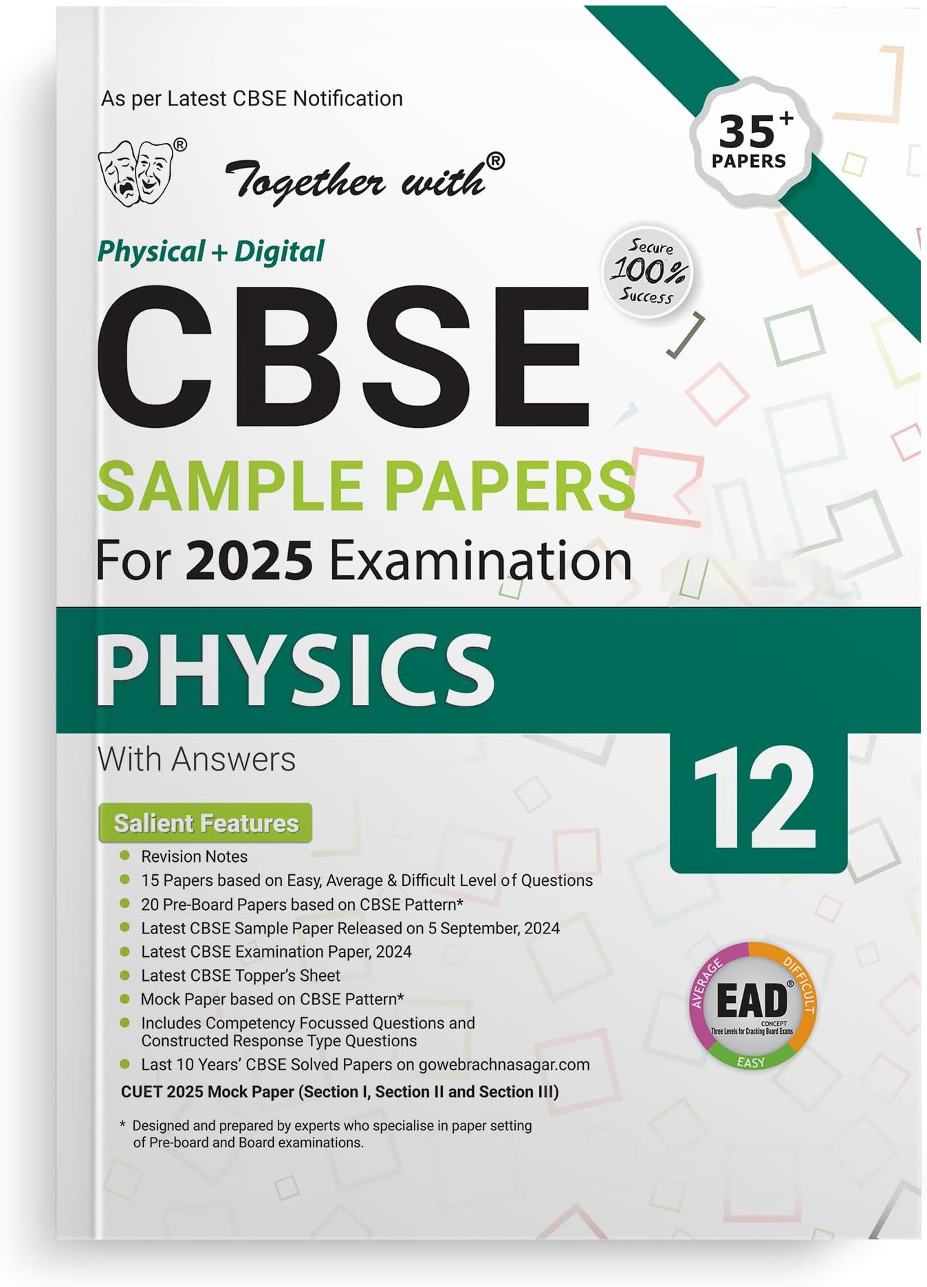 Together with CBSE EAD Sample Paper Class 12 Physics (Physical + Digital) for Board Exam 2025