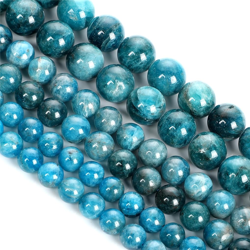 Perles de pierre bleue naturelle perles entretoises rondes en vrac bricolage bracelets DIY