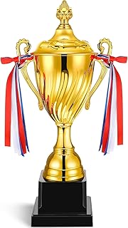 Inbagi Large Trophy Cup 14 Inch Gold Trophy Award Adult Winner Trophies Soccer Party Favors for Golf Sports Basketball League Team Tournaments Festival Party Game Favors